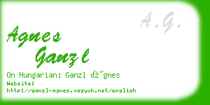 agnes ganzl business card